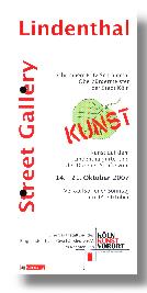 Einladungs-Flyer Streetgalerie in Köln-Lindenthal